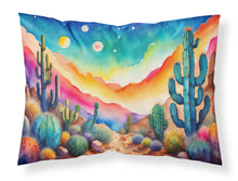 Load image into Gallery viewer, Cactus in Color Fabric Standard Pillowcase – Artistic Decorative Front, White Back