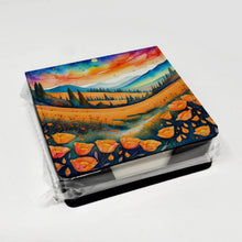Load image into Gallery viewer, California Poppies in Color PU Leather Note Paper Holder