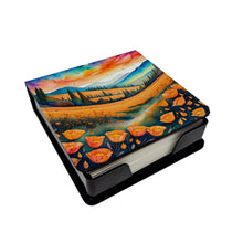 Load image into Gallery viewer, California Poppies in Color PU Leather Note Paper Holder