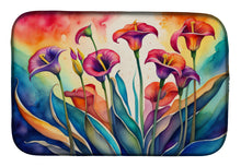 Load image into Gallery viewer, Calla Lilies in Color Dish Drying Mat