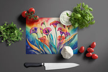 Load image into Gallery viewer, Calla Lilies in Color Glass Cutting Boards – Durable, Decorative Kitchen Art Large