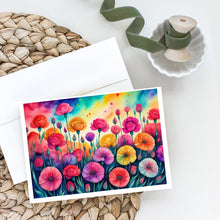 Load image into Gallery viewer, Carnations in Color Greeting Cards -  Blank Note Cards – 8-Pack of Artist-Designed Cards with Envelopes