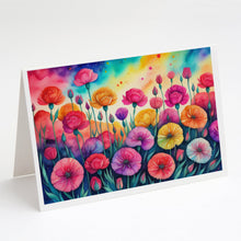 Load image into Gallery viewer, Carnations in Color Greeting Cards -  Blank Note Cards – 8-Pack of Artist-Designed Cards with Envelopes