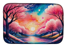 Load image into Gallery viewer, Cherry Blossom in Color Dish Drying Mat