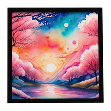 Load image into Gallery viewer, Cherry Blossom in Color Framed Metal Print