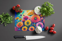 Load image into Gallery viewer, Chrysanthemums in Color Glass Cutting Boards – Durable, Decorative Kitchen Art Large