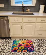 Load image into Gallery viewer, Chrysanthemums in Color Memory Foam Kitchen Mat