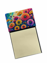 Load image into Gallery viewer, Chrysanthemums in Color Sticky Note Holder- Refiilable Desk Accessory Note Pad