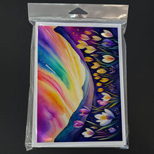 Load image into Gallery viewer, Crocus in Color Greeting Cards -  Blank Note Cards – 8-Pack of Artist-Designed Cards with Envelopes