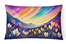 Load image into Gallery viewer, Crocus in Color Fabric Decorative Pillow