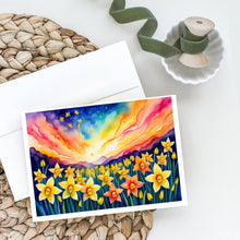 Load image into Gallery viewer, Daffodils in Color Greeting Cards -  Blank Note Cards – 8-Pack of Artist-Designed Cards with Envelopes