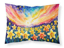 Load image into Gallery viewer, Daffodils in Color Fabric Standard Pillowcase – Artistic Decorative Front, White Back