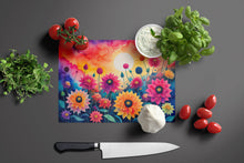 Load image into Gallery viewer, Dahlias in Color Glass Cutting Boards – Durable, Decorative Kitchen Art Large