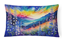 Load image into Gallery viewer, Delphinium in Color Fabric Decorative Pillow