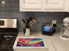 Load image into Gallery viewer, Dianthus in Color Glass Cutting Boards – Durable, Decorative Kitchen Art Large