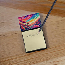 Load image into Gallery viewer, Dianthus in Color Sticky Note Holder- Refiilable Desk Accessory Note Pad