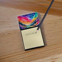 Load image into Gallery viewer, Dusty Miller in Color Sticky Note Holder- Refiilable Desk Accessory Note Pad