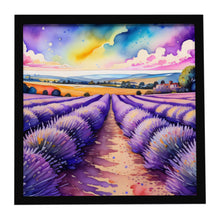 Load image into Gallery viewer, English Lavender in Color Framed Metal Print