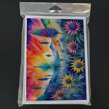 Load image into Gallery viewer, Eryngium in Color Greeting Cards -  Blank Note Cards – 8-Pack of Artist-Designed Cards with Envelopes