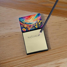Load image into Gallery viewer, Freesia in Color Sticky Note Holder- Refiilable Desk Accessory Note Pad