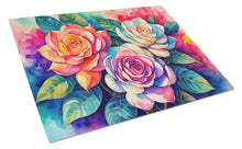 Load image into Gallery viewer, Gardenias in Color Glass Cutting Boards – Durable, Decorative Kitchen Art Large