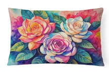 Load image into Gallery viewer, Gardenias in Color Fabric Decorative Pillow