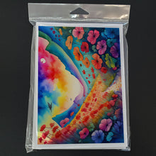 Load image into Gallery viewer, Geraniums in Color Greeting Cards -  Blank Note Cards – 8-Pack of Artist-Designed Cards with Envelopes