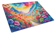 Load image into Gallery viewer, Geraniums in Color Glass Cutting Boards – Durable, Decorative Kitchen Art Large