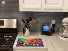 Load image into Gallery viewer, Gerbera Daisies in Color Glass Cutting Boards – Durable, Decorative Kitchen Art Large