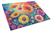 Load image into Gallery viewer, Gerbera Daisies in Color Glass Cutting Boards – Durable, Decorative Kitchen Art Large
