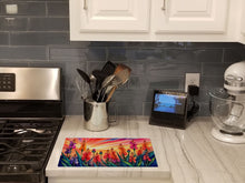 Load image into Gallery viewer, Gladiolus in Color Glass Cutting Boards – Durable, Decorative Kitchen Art Large