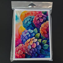 Load image into Gallery viewer, Hydrangeas in Color Greeting Cards -  Blank Note Cards – 8-Pack of Artist-Designed Cards with Envelopes