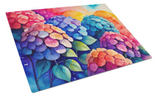 Load image into Gallery viewer, Hydrangeas in Color Glass Cutting Boards – Durable, Decorative Kitchen Art Large