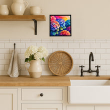 Load image into Gallery viewer, Hydrangeas in Color Framed Metal Print