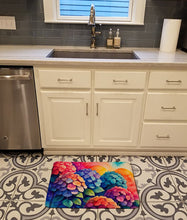 Load image into Gallery viewer, Hydrangeas in Color Memory Foam Kitchen Mat