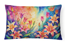 Load image into Gallery viewer, Lilies in Color Fabric Decorative Pillow
