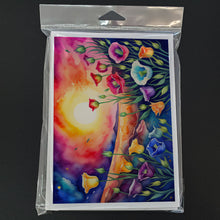 Load image into Gallery viewer, Lisianthus in Color Greeting Cards -  Blank Note Cards – 8-Pack of Artist-Designed Cards with Envelopes