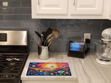 Load image into Gallery viewer, Lisianthus in Color Glass Cutting Boards – Durable, Decorative Kitchen Art Large