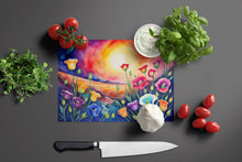 Load image into Gallery viewer, Lisianthus in Color Glass Cutting Boards – Durable, Decorative Kitchen Art Large
