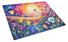 Load image into Gallery viewer, Lisianthus in Color Glass Cutting Boards – Durable, Decorative Kitchen Art Large