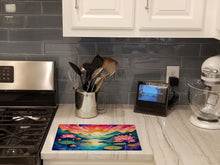 Load image into Gallery viewer, Lotus in Color Glass Cutting Boards – Durable, Decorative Kitchen Art Large
