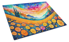 Load image into Gallery viewer, Marigolds in Color Glass Cutting Boards – Durable, Decorative Kitchen Art Large