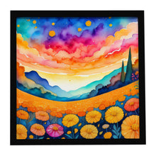 Load image into Gallery viewer, Marigolds in Color Framed Metal Print