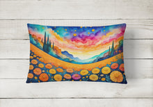 Load image into Gallery viewer, Marigolds in Color Fabric Decorative Pillow