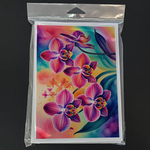 Load image into Gallery viewer, Orchids in Color Greeting Cards -  Blank Note Cards – 8-Pack of Artist-Designed Cards with Envelopes