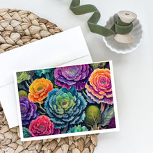 Load image into Gallery viewer, Ornamental Kale in Color Greeting Cards -  Blank Note Cards – 8-Pack of Artist-Designed Cards with Envelopes