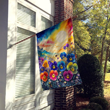 Load image into Gallery viewer, Pansies in Color House Flag