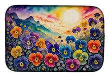Load image into Gallery viewer, Pansies in Color Dish Drying Mat
