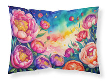 Load image into Gallery viewer, Peonies in Color Fabric Standard Pillowcase – Artistic Decorative Front, White Back