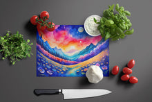 Load image into Gallery viewer, Periwinkles in Color Glass Cutting Boards – Durable, Decorative Kitchen Art Large